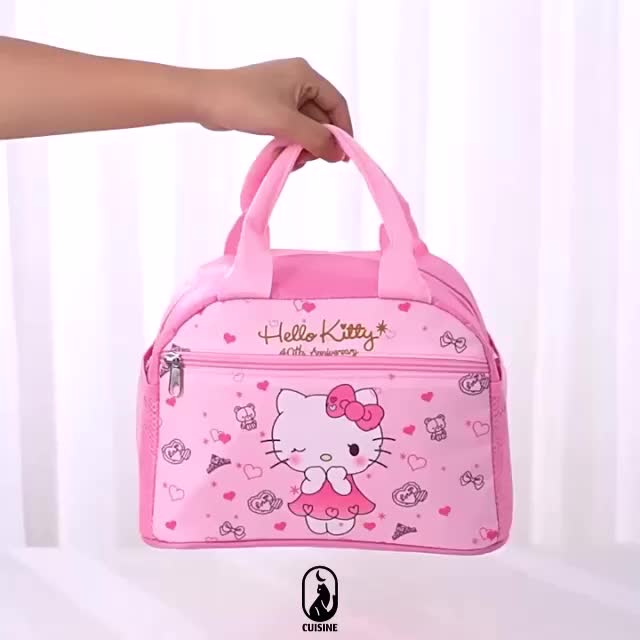 Tas Bekal Makanan Lunch Bag Thermal Ukuran 28x20.5 CM Tas Kotak Makan
