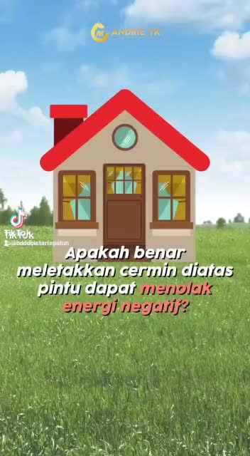 Kaca Patkua / Pat Kua / Ba Gua / Cermin Fengshui - cekung - merah