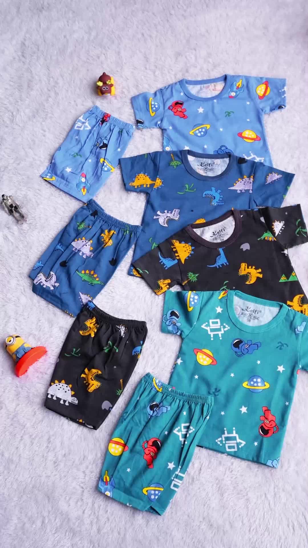 Setelan Anak Cowok Full Print Setelan Baju Anak Laki Laki 0-7 Tahun