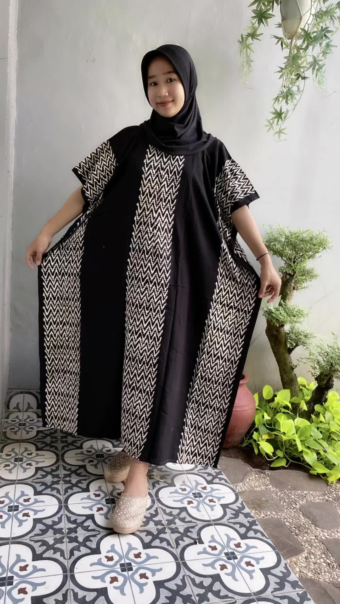 BATIKISAA Daster Lowo Sanana Batik Cap Premium LD 150 PJ 120 Santai  Busui Wanita Motif Bumil Pendek Tidur Salur Rayon Dress