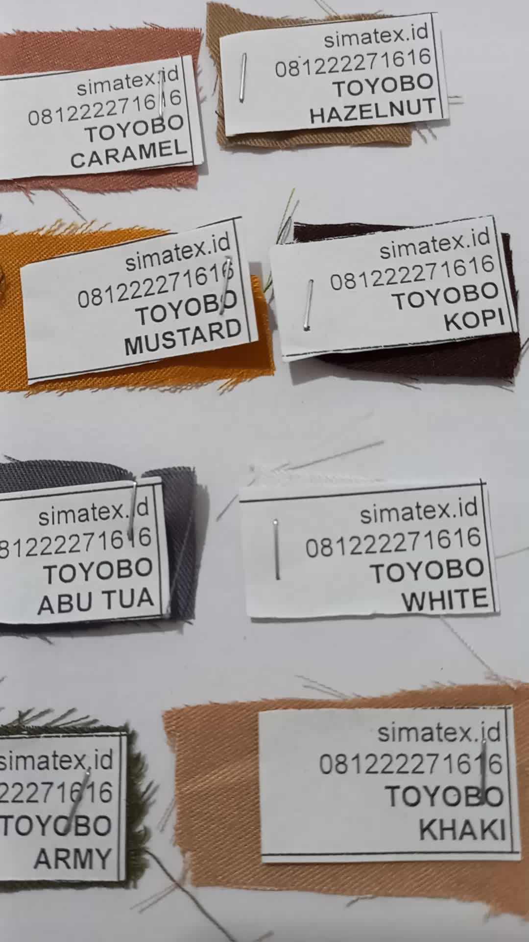 SAMPLE KAIN simatex.id / SAMPLE WARNA / KATALOG WARNA / KATALOG KAIN / HANDFEEL / SAMPEL KATALOG