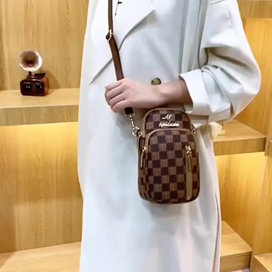Sling Bag Pocket Tas Selempang Bahu Wanita Terbaru 2024 Tas Wanita Tas Fashion Wanita Tas HP Wanita Kulit