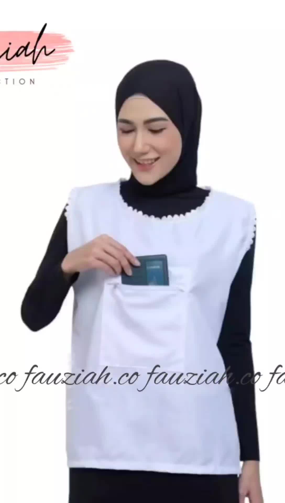 kaos dalam singlet katun wanita berkantong / singlet wanita dalaman haji umroh / perlengkapan haji dan umroh Katun