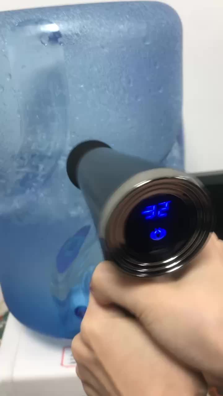 [COD]Winland Alat pijat elektrik Massage Gun layar sentuh pijat getar elektrik 4 in 1  Multifunction black Garansi 1 tahun Tubuh Leher Terapi alat  pijat Punggung