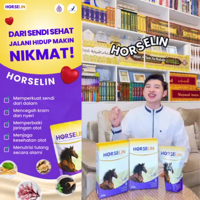 Paket 2 Box HORSELIN 300gr Susu Kuda Liar Premium Asli Sumbawa Untuk Tulang Sendi Asam Urat Bahan Rasa Vanilla