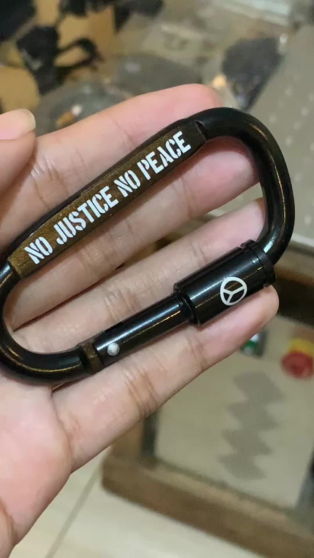 Carabiner Keychain NJNP Laser Marking  / Gantungan Kunci Carabiner