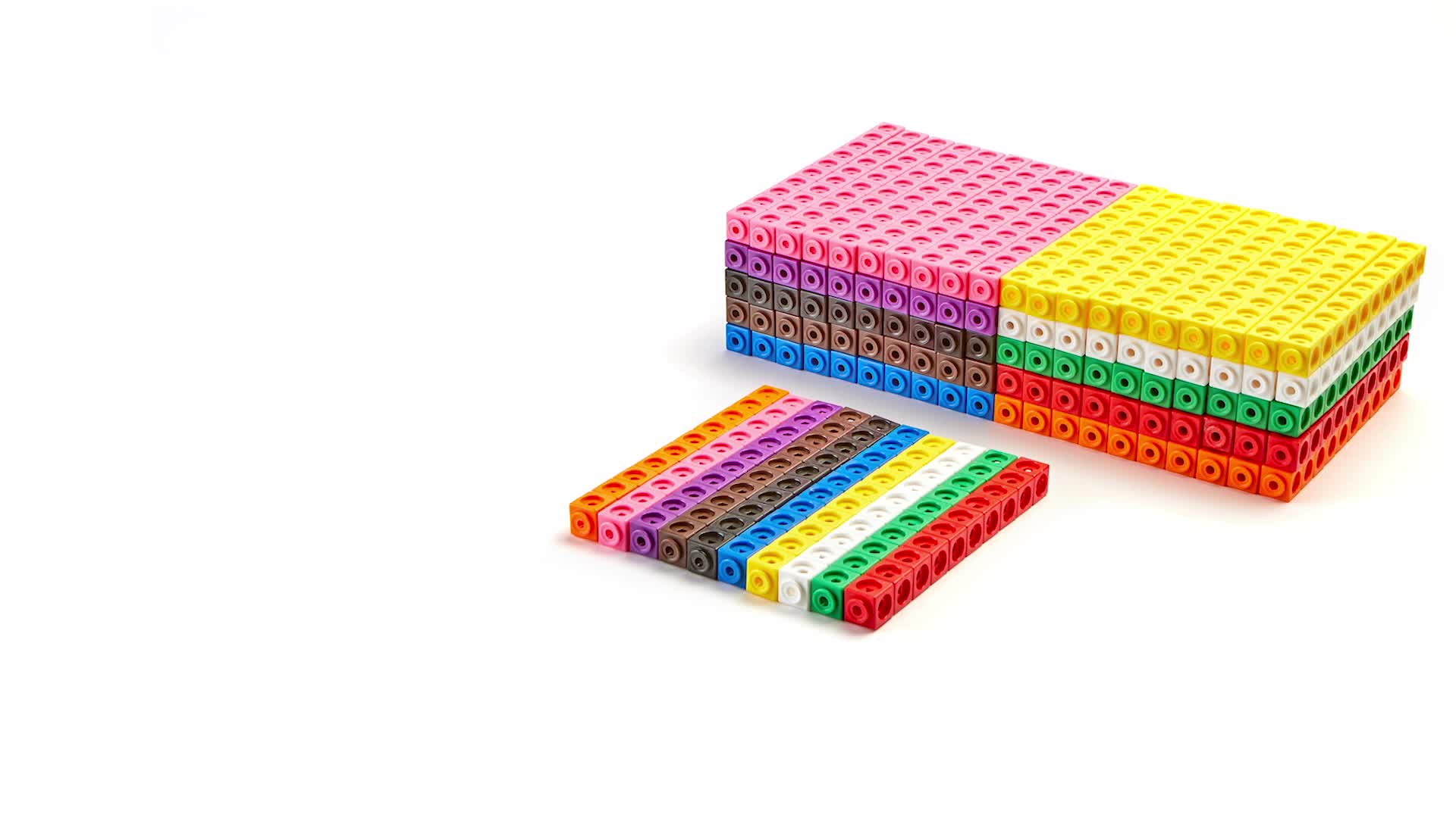 Learning Resources MathLink Cubes 100-Piece Educational Math & Creativity Set, Kubus Edukasi untuk Belajar Matematika & Kreativitas