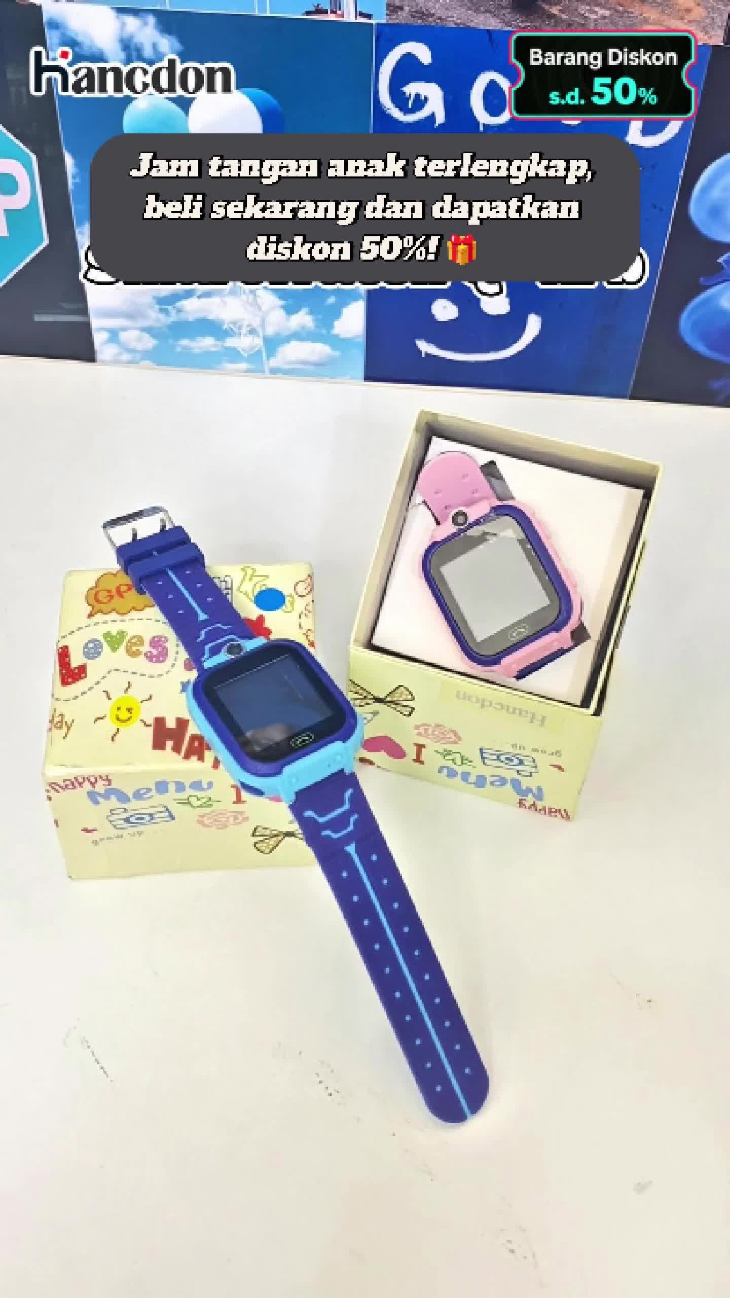 【Hancdon】COD/MAYY Smart Watch Air IP67 Jam tangan anak telepon - anak Gps Digital Smartwatch anak Waterproof Kids Smart Watch/jam tangan smartwatch/4G Ponsel Layar Monitor Kalkulator jam  tangan