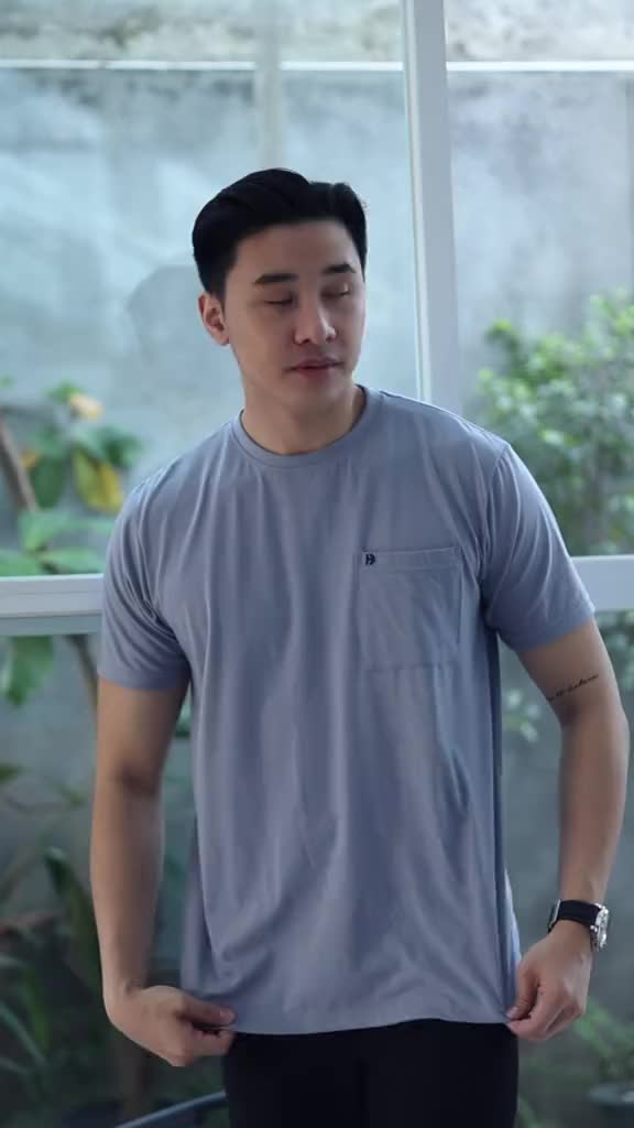 BROGUY Kaos Polos Saku Pria Combed 24s Casual Trendy