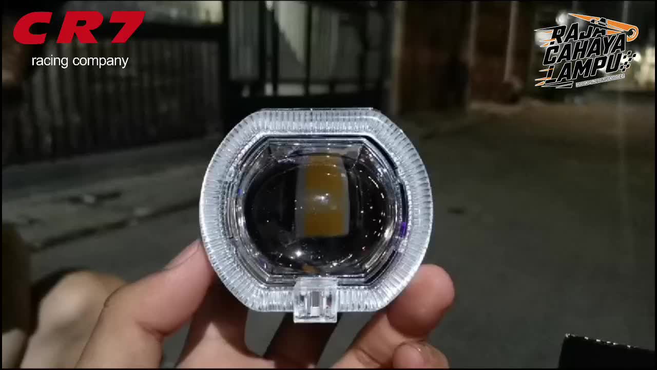 Lampu Projie Biled Mini 2,5 Inch CR7 HC943 Mini Cahaya Cut Off Body Warna Chrome Universal PNP Motor Mobil