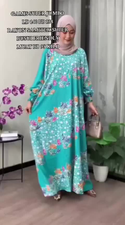 GAMIS BIG SIZE SUPER JUMBO OVERSIZE LD 140 PB 138 RAYON SAMITEX SUPER BUSUI FRIENDLY MUAT BB 95 KILO BATIK CAP PREMIUM MEWAH WANITA ELEGAN CANTIK