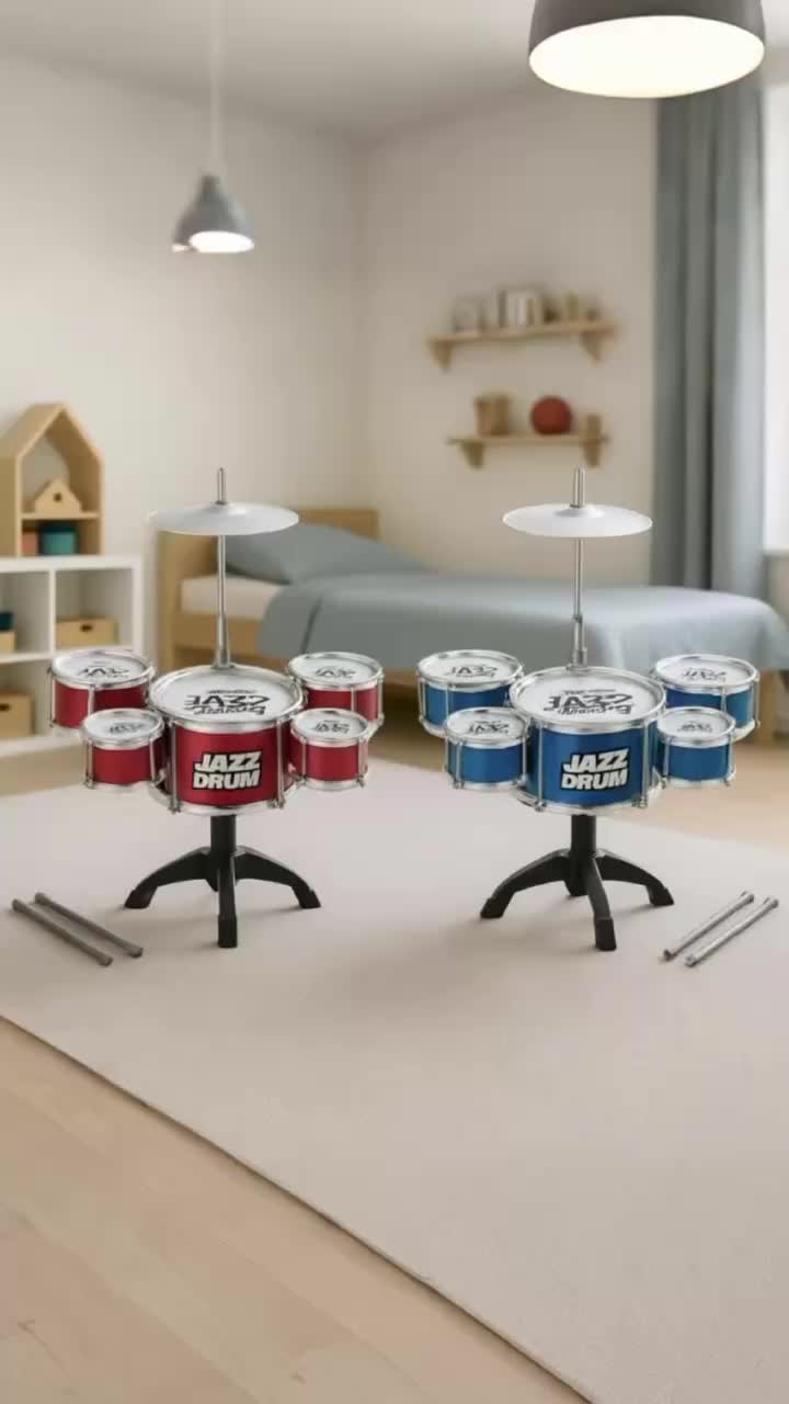 jazz Drum Dus Mainan Anak - Mainan Alat Musik Anak Jazz Drum - Mainan Anak Mainan Anak Perempuan - Mainan Anak Laki Laki