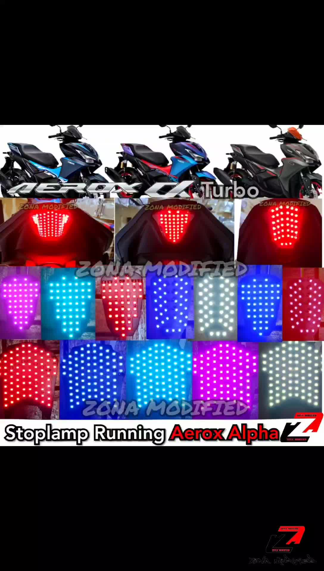 Stoplamp Running Yamaha Aerox Alpha Turbo Cyber City Tahun 2025 8/10 Mode Manual/Otomatis