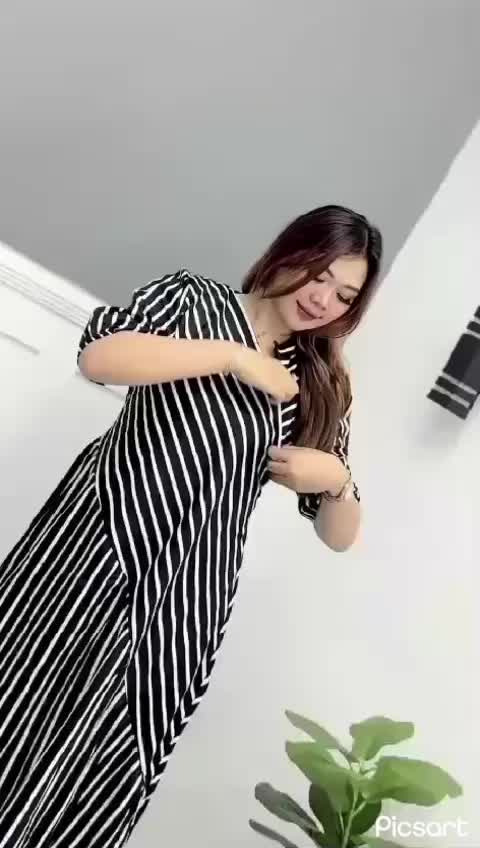 Daster kimono rayon salur busui friendly reslting depan pakaian wanita santai dress remaja kekinian