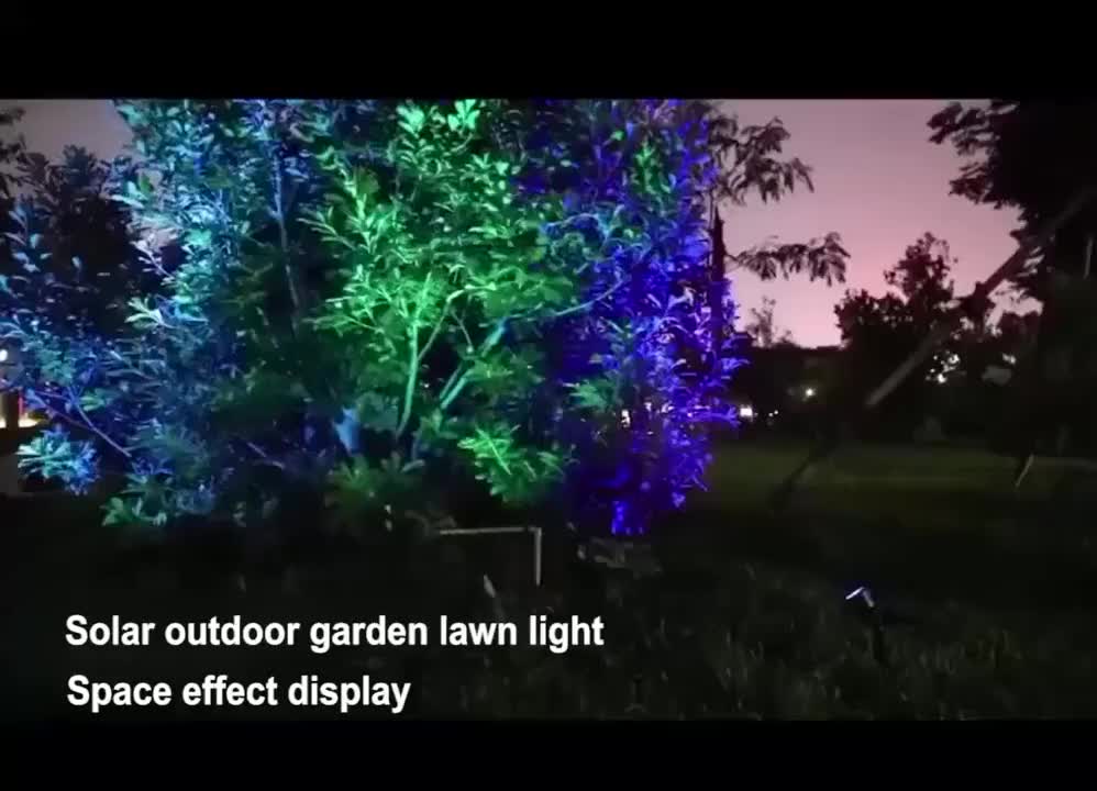 Lampu Taman Tenaga Surya 7 LED Warna Warni Solar Cell Panel Lampu Sorot Super Terang Outdoor Lampu Energi Matahari Kebun lampu  tenaga Sensor