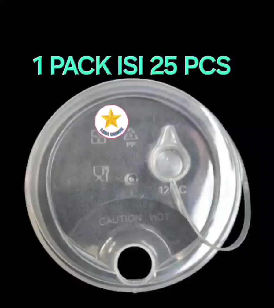 TUTUP Cup Injection 12 OZ.16 OZ.22.OZ + Lid ( 1 PACK ISI 25 PCS ) TUTUP
