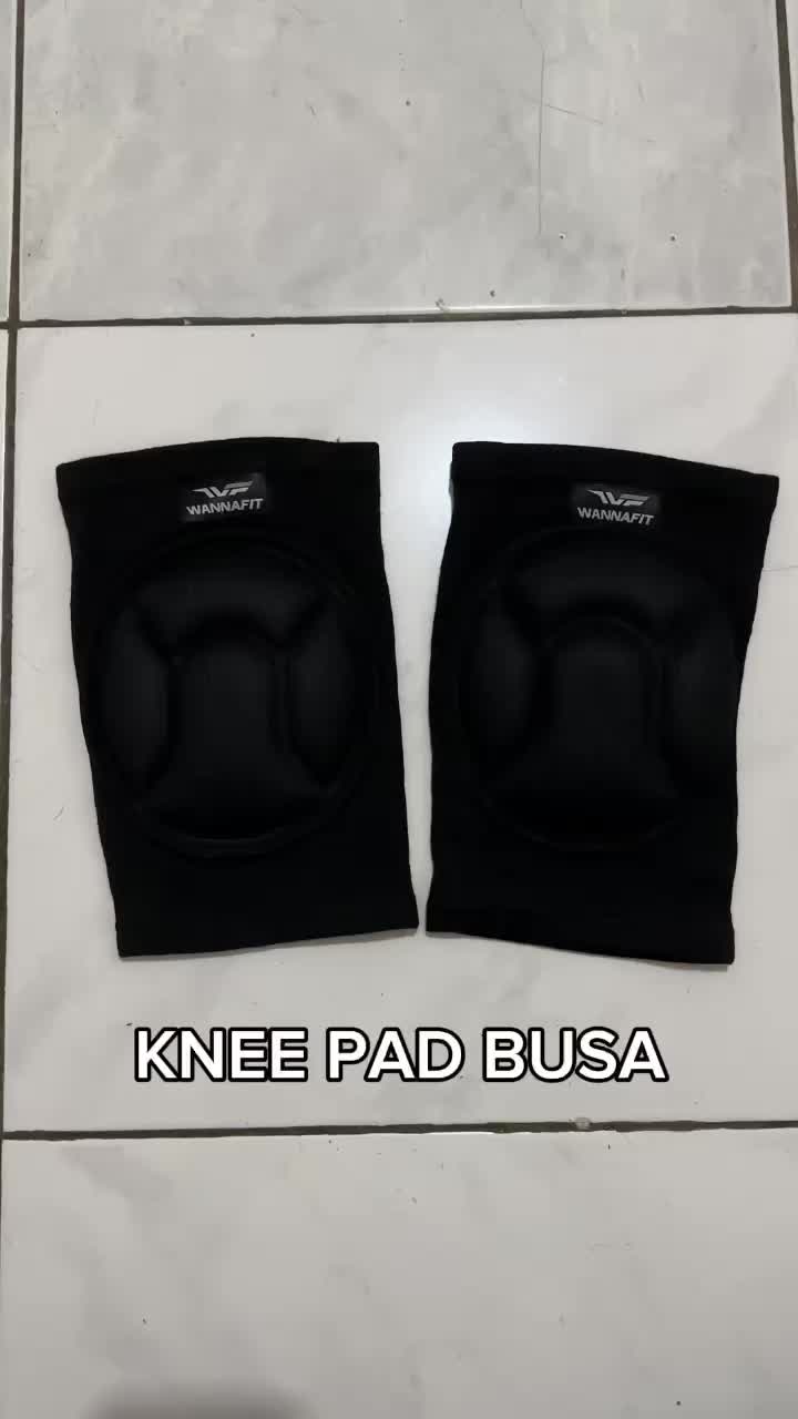 WANNAFIT Knee Pad Busa Sepasang | Kneepad Pelindung Lutut Basket Voli Sepakbola Bola Badminton Empuk | Aksesoris Olahraga