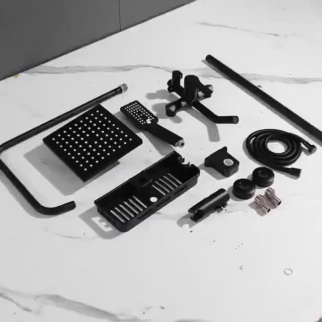Shower 1 Set Shower Set Kamar Mandi Rain Shower + Keran Cabang - Paket Lengkap Shower Kotak/Bulat Bahan Stainless/Mandi Shower