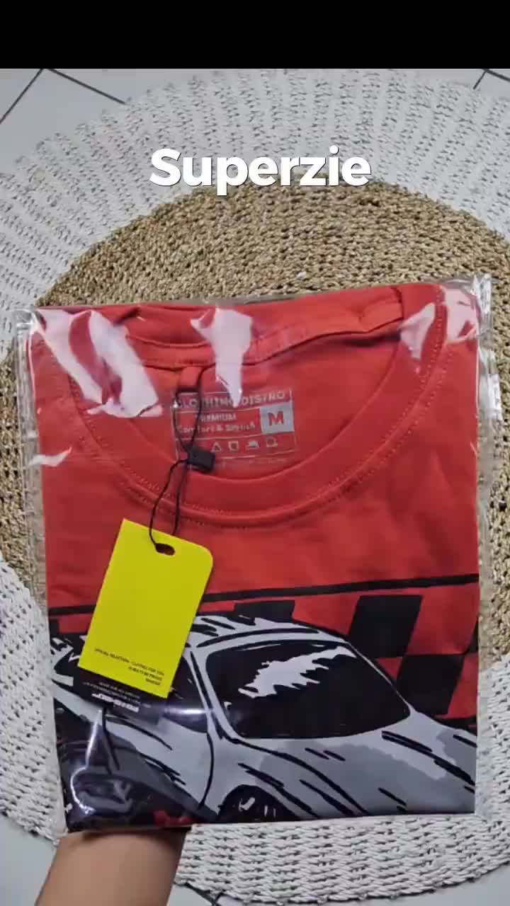 Superzie Baju Kaos Distro anak laki laki 4-13 tahun Karakter Mobil Monster Speed Merah Bata