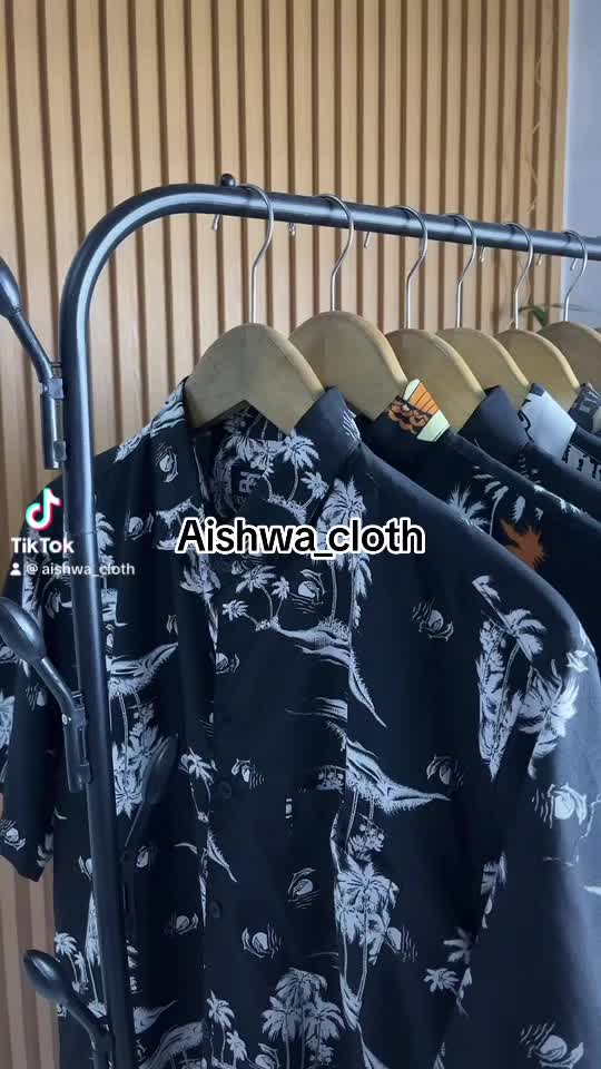 Aishwa_Cloth Kemeja Motif Pria Printing Distro Lengan Pendek Unisex Formal Katun Nyaman standard sesuai gambar