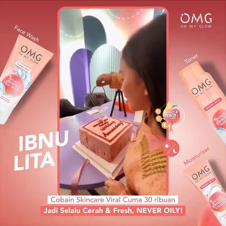 Paket Bundling OMG Oh My Glow Bright Booster Sunscreen Spf50 + OMG Face Wash 50ml