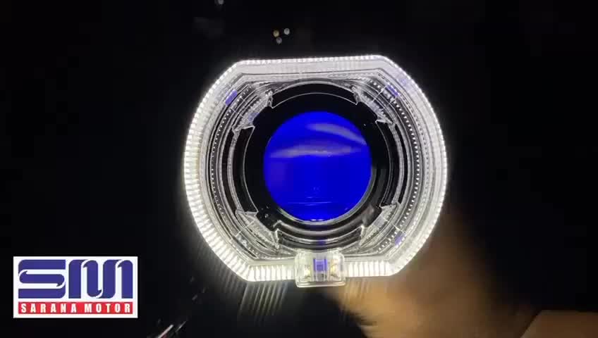 Lampu Projie Biled Asli CR7 Original 4,5inc Body Hitam ada ballast Plus Devil Dan Shroud