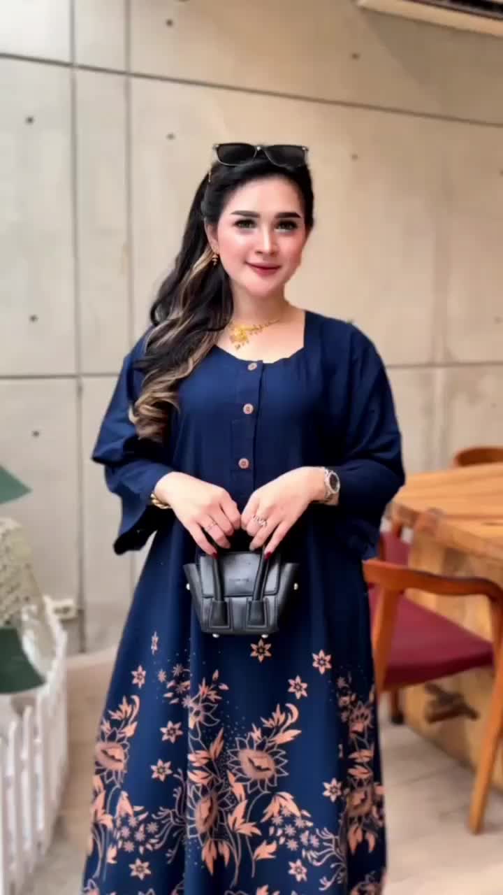 Daster Chibi Motif Ukuran Jumbo Bisa Buat Bumil Dan Busui Dengan Bahan Rayon Nyaman Super Adem Panjang Lengannya 3/4 Ibu Wanita Hamil Kancing