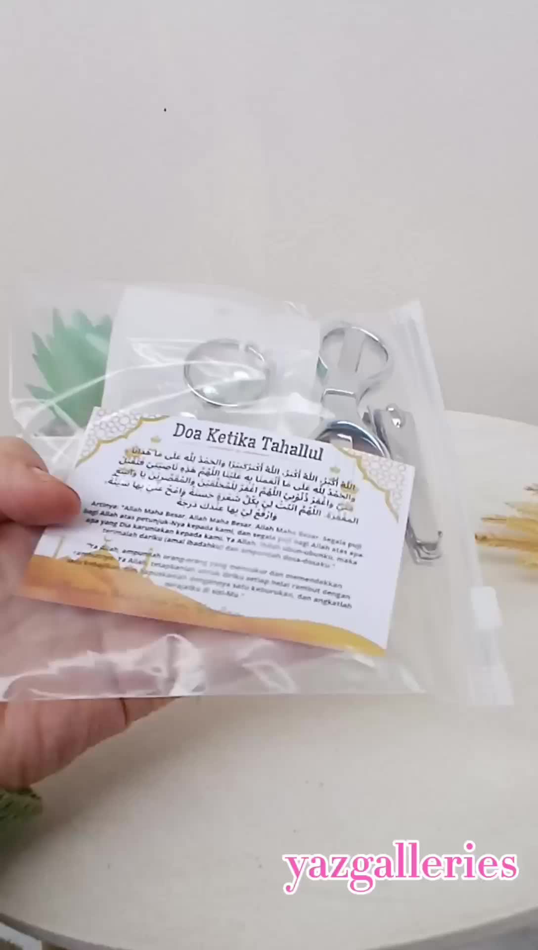 Paket Perlengkapan Umroh Haji 3 in 1/ Paket Tasbih Tawaf 7 Butir + Gunting Lipat Portable + Gunting Kuku
