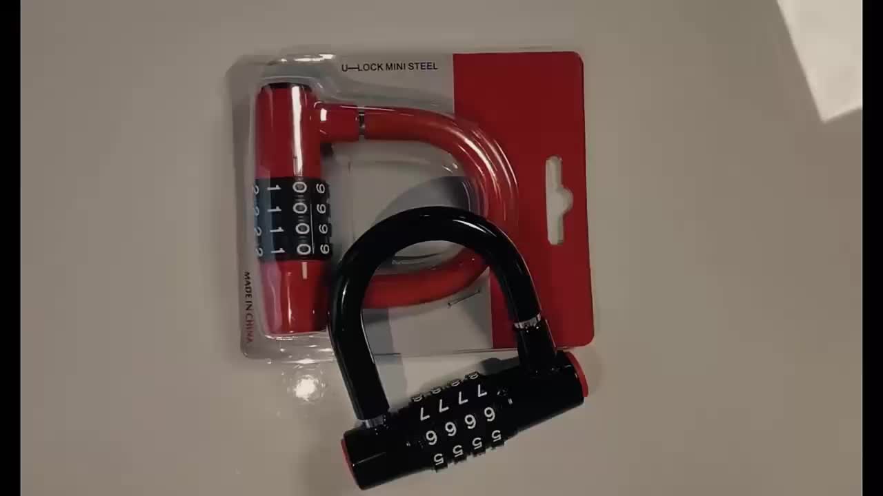 HT Hardware Gembok Kombinasi Kunci U Kode 4 Digit - Anti Karat & Anti Maling, Pengaman Pagar, Sepeda, dan Lemari