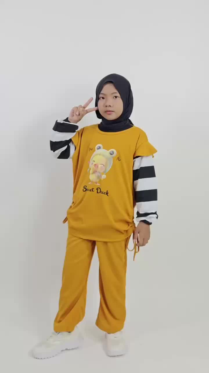 Setelan Baju Anak Perempuan Sweet Duck 166 MONTYFASHION - Pakaian Anak Perempuan
