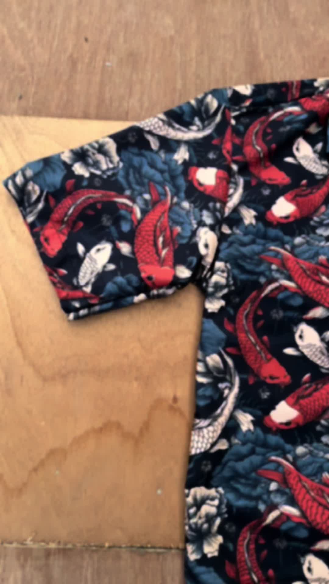 Baju KEMEJA KEKINIAN PRIA WANITA DOWEAR KOI FLOWER 127 Printing
