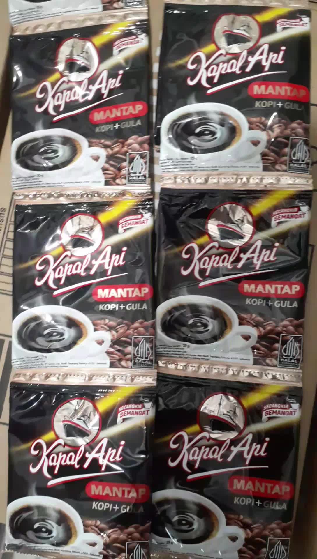30 pcs kapal api mantap kopi plus gula 25 g