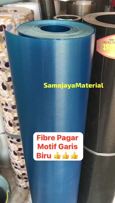 Plastik Pagar. Fibre Pagar . Plastik penutup pagar MOTIF GARIS