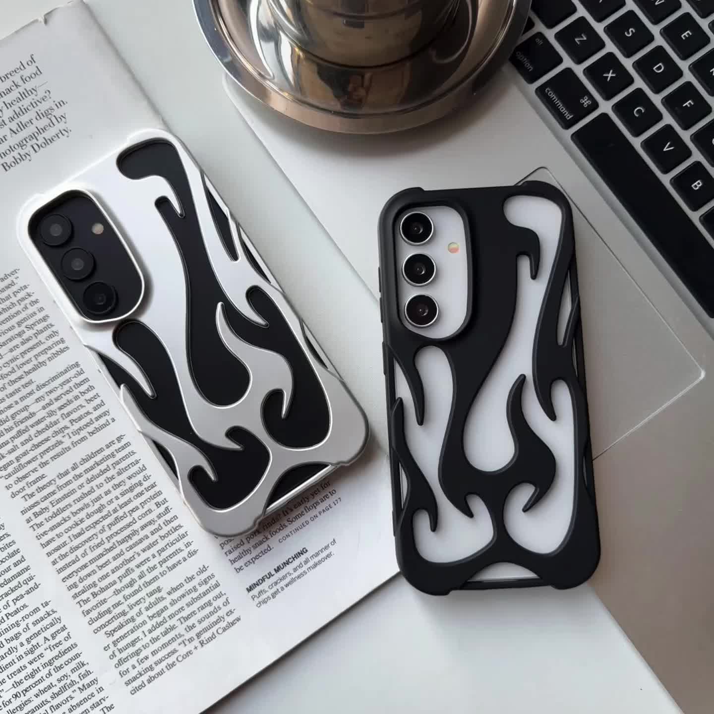 Flame case for SAMSUNG A14 A15 A16 A06 A54 A55 S22 S22 ULTRA S23 S23 ULTRA S24 S24 ULTRA S25 S25 ULTRA Soft Case Silicone Case