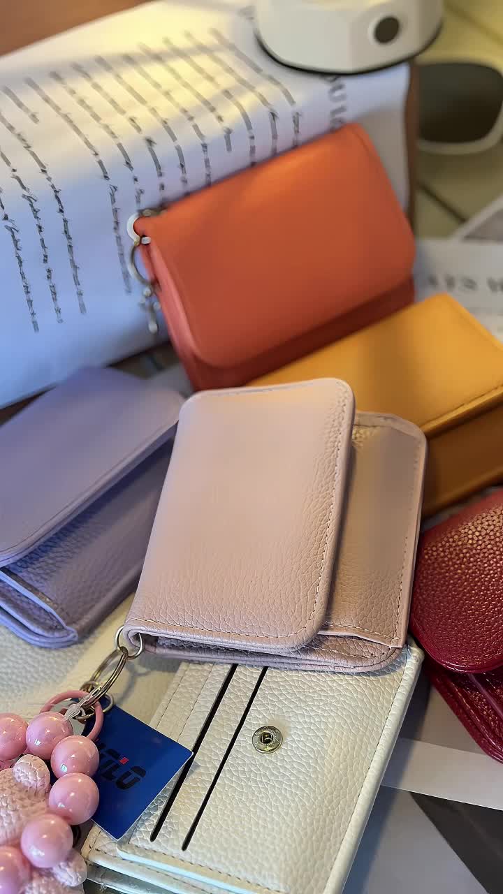 HOLO Dompet Wanita Elegan Gaya Korea Warna Dompet Kecil Simpel Dapat Memegang Banyak Kartu