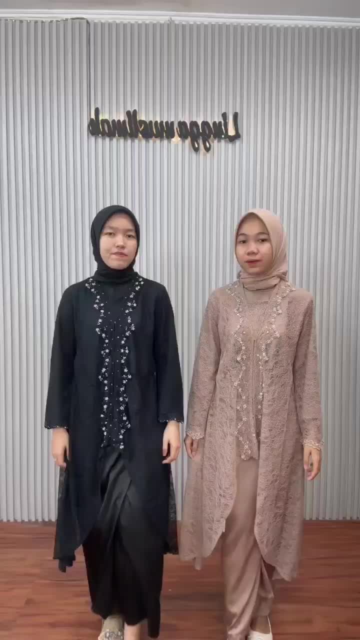 Kebaya Brokat SHAKEELA SET OoTD Kebaya modern brokat Cantilly Wisuda/Kondangan