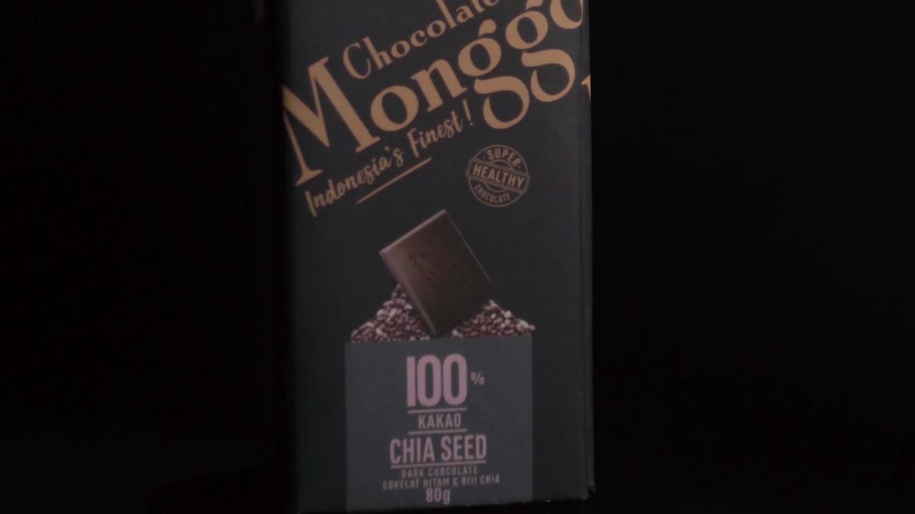 Dark Coklat 100% & Chia Seed 80g| Chocolate Monggo | Diabetic Friendly