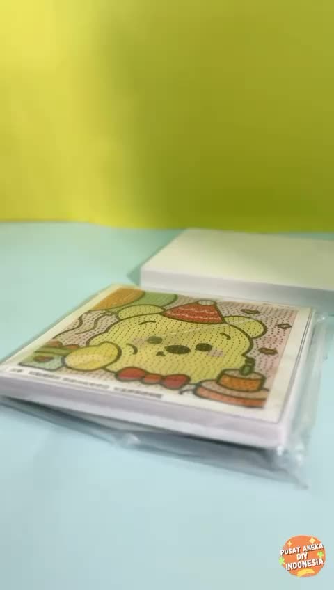DIY Diamond Painting Kit 1 Set Frame Karakter Lucu Figura Bingkai Dekorasi Berlian Bulat Akrilik Stiker Mainan Kreatif Anak