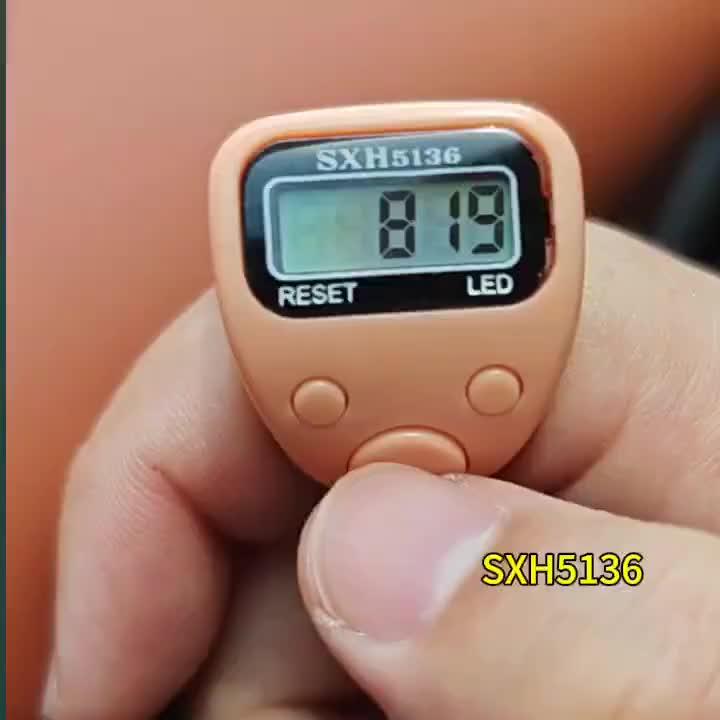 (Kemasan Kertas) Tasbih Digital LCD LED Alat Zikir Muslim Finger Counter Tasbih Digital Mini