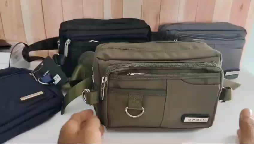 Tas pria pinggang nilon Polyester tebal ukuran jumbo besar