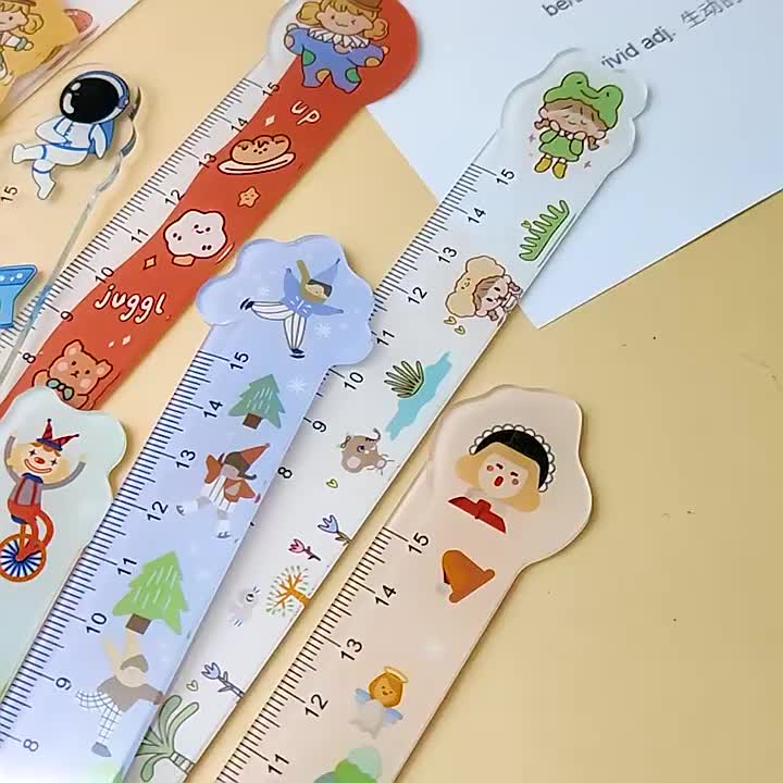 BISA COD S6069 Penggaris Lucu 15 Cm / Penggaris Plastik Funny Karakter