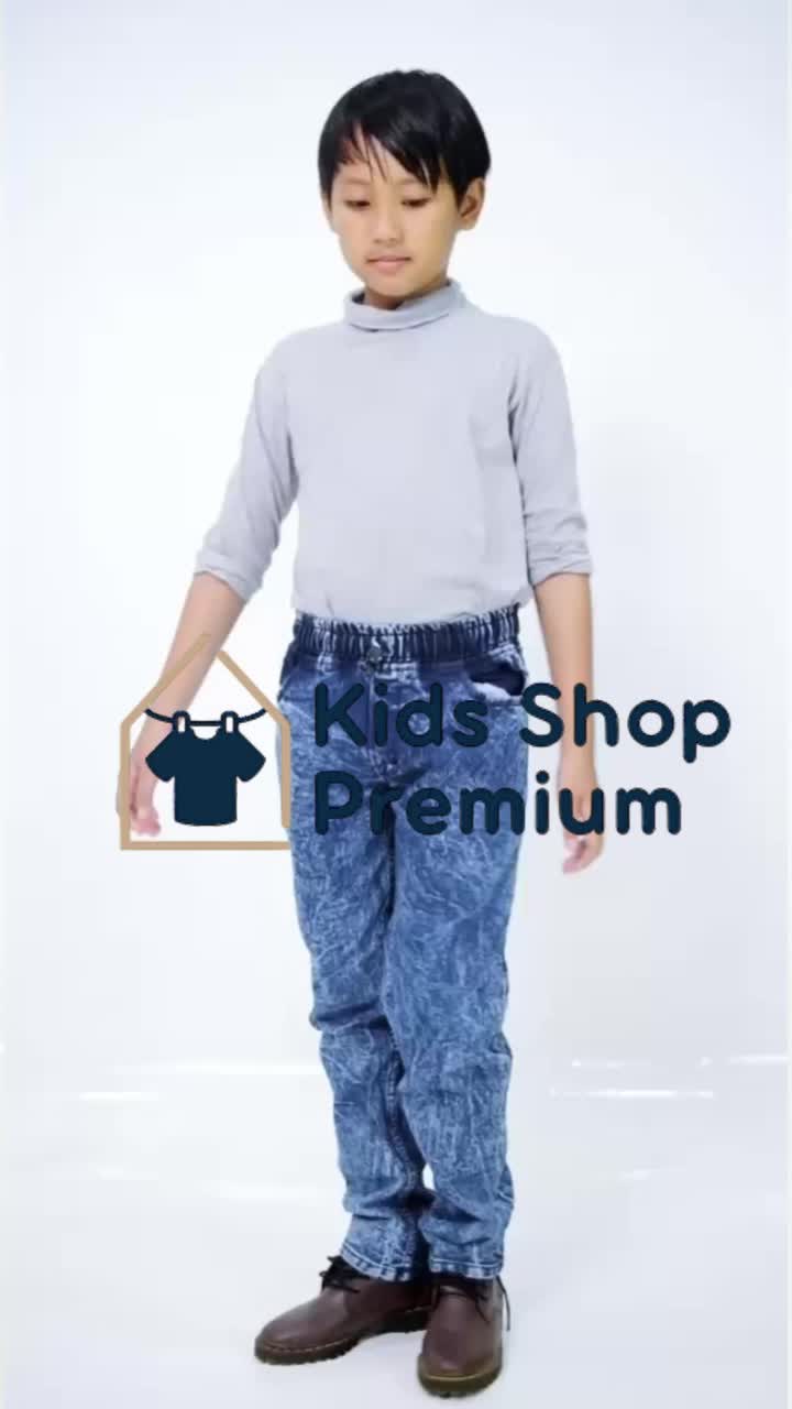 Kids Shop Premium Celana Jeans Anak Tanggung Usia 7-12 Tahun Bahan Tebal Nyaman Motif Fashion Size M L XL Original Trend Terlaris Kekinian