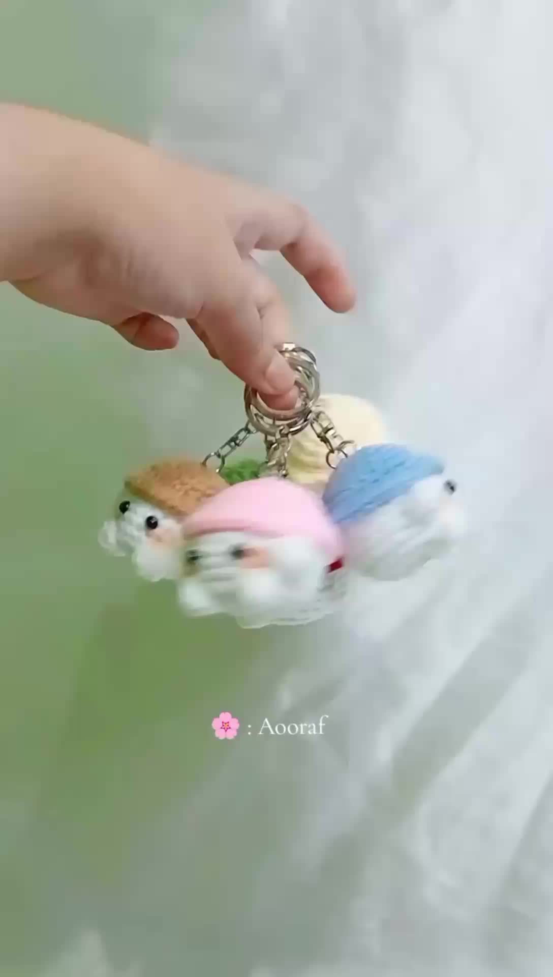 Twins Baby Mushroom Keychain Crochet/ Gantungan Kunci/ Gantungan Tas Jamur Rajut