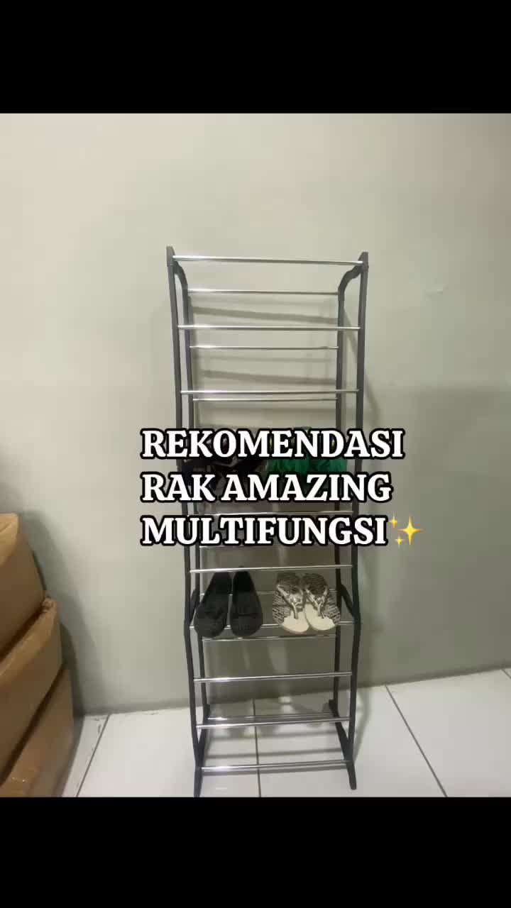 AARON.ID | RAK AMAZING 10 SUSUN RAK PENYIMPANAN SEPATU DAN HIJAB 10 TINGKAT SERBAGUNA