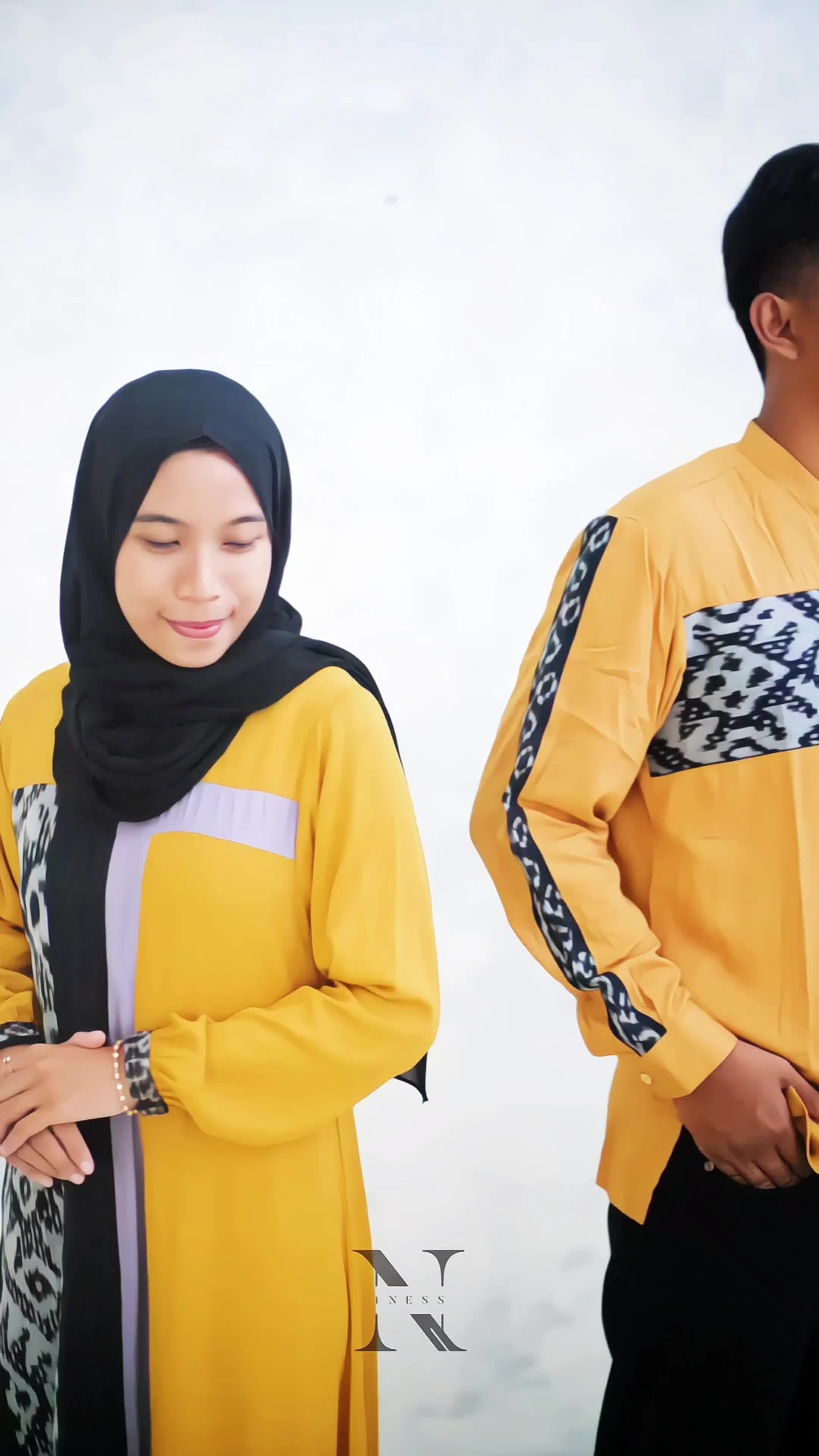 INESS.ID Dress Kondangan Terbaru Elegan Gamis Lebaran Sarimbit Tenun Troso Etnik by iness.id Muslim Dewasa Keluarga