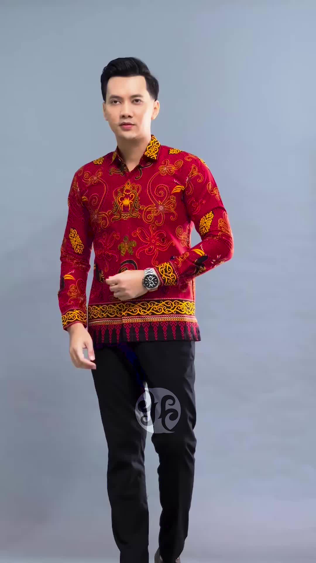 Batik Handara - Rangkong Bornean Merah Kemeja Pria Furing Erro