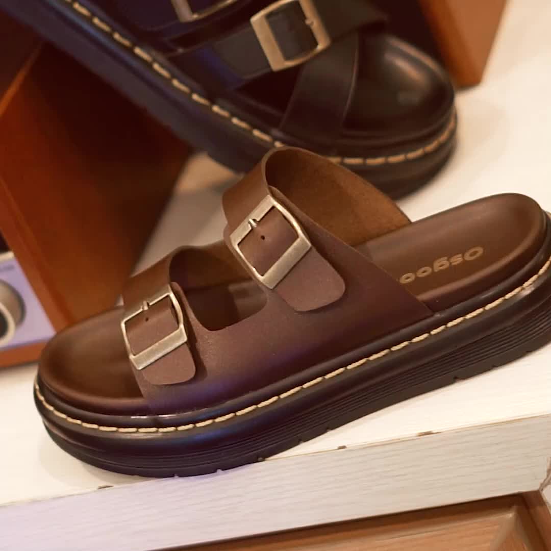 Osgood - Aime Brown - Sandal Kulit