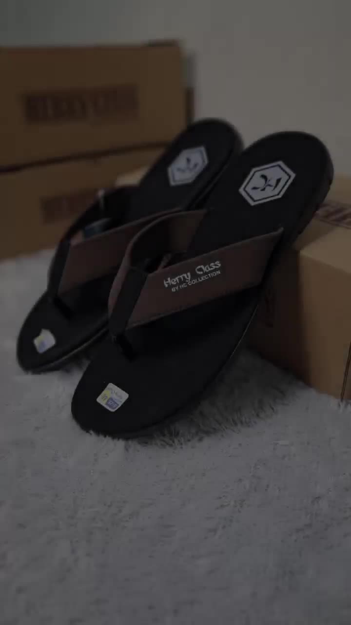 Sandal Terbaru Pria Kekinian Distro Model Simpel Premium Kulit Sintetis Sendal Jepit Kasual priamurah