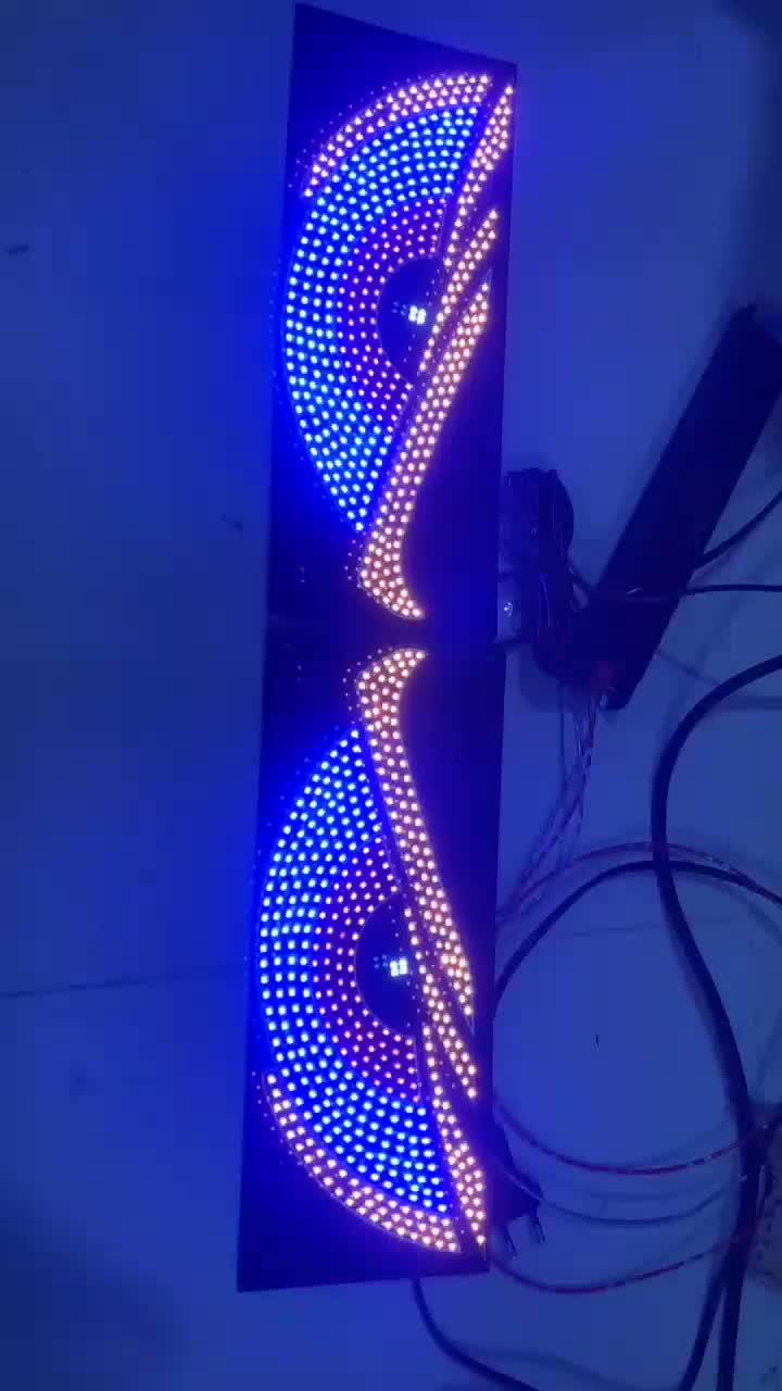 Lampu Led Animasi Mata USB 5V 11 Mode Nyala Kedip Lampu Animasi Hiasan Mobil Bis Truk Car