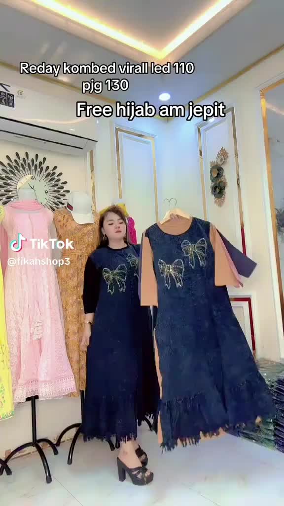 Midi kaos katun combet mix jeans